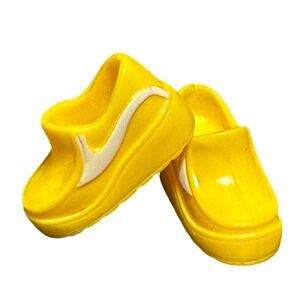 Vintage Fashion Doll Slide On Sneakers Yellow‎
